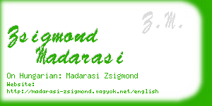 zsigmond madarasi business card